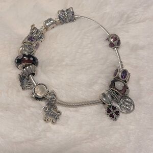 Pandora bracelet with charms
